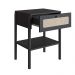 Mesa de Cabeceira Oslo 1 Gaveta Preta e Nero
