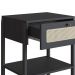 Mesa de Cabeceira Oslo 1 Gaveta Preta e Nero