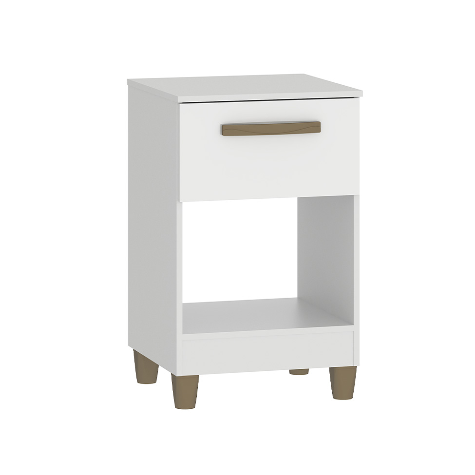 Mesa de Cabeceira Prada 1 Gaveta Branco