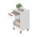 Mesa de Cabeceira Prada 1 Gaveta Branco