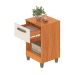 Mesa de Cabeceira Prada 1 Gaveta Cinamomo e Off White