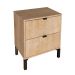 Mesa de Cabeceira Queens 2 Gavetas Amadeirada
