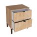 Mesa de Cabeceira Queens 2 Gavetas Amadeirada