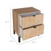 Mesa de Cabeceira Queens 2 Gavetas Amadeirada