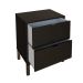 Mesa de Cabeceira Queens 2 Gavetas Preta