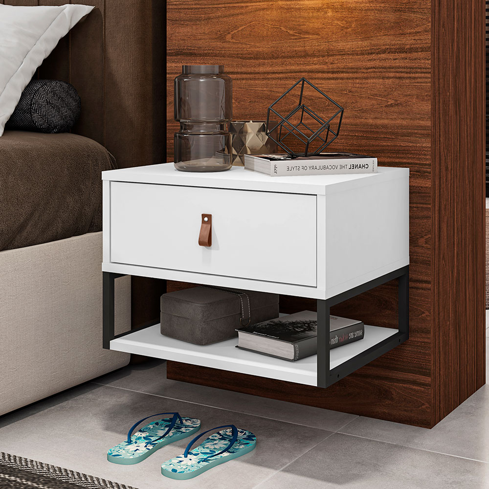 Mesa de Cabeceira Sigma 1 Gaveta Branca
