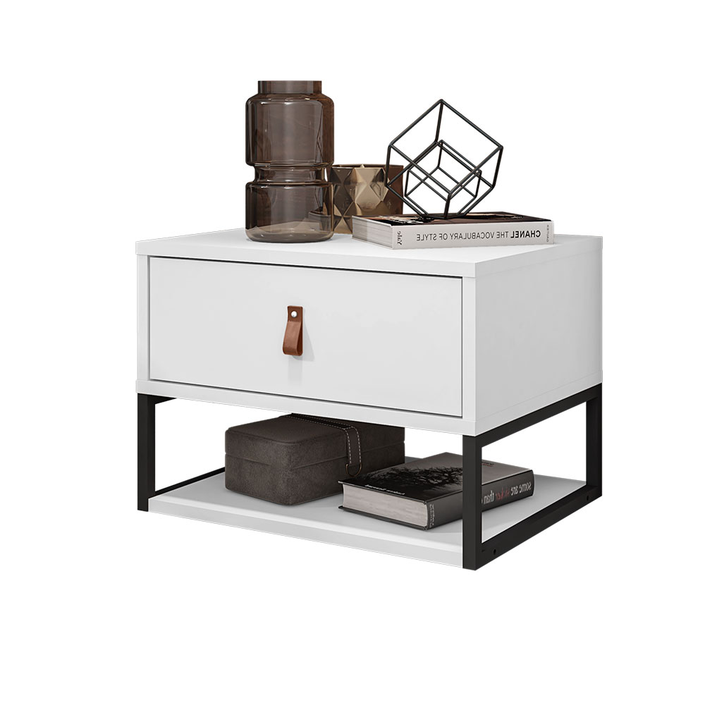 Mesa de Cabeceira Sigma 1 Gaveta Branca