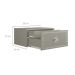 Mesa de Cabeceira Strass 2 Gavetas Off White