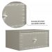 Mesa de Cabeceira Strass 2 Gavetas Off White