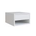 Mesa de Cabeceira Suspensa Slim 1 Gaveta Branca