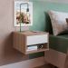 Mesa de Cabeceira Suspensa Slim 1 Gaveta Montana e Branca