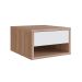 Mesa de Cabeceira Suspensa Slim 1 Gaveta Montana e Branca