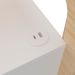 Mesa de Cabeceira Theo com USB 1 Gaveta Branco e Naturale