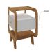 Mesa de Cabeceira Theo com USB 1 Gaveta Off White e Cinamomo
