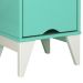 Mesa de Cabeceira Twister 2 Gavetas Aqua e Branca