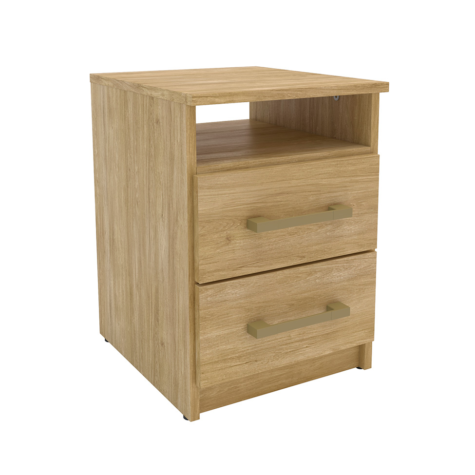 Mesa de Cabeceira Veneza 2 Gavetas Mel