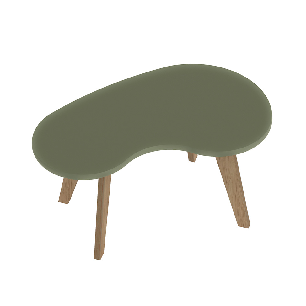 Mesa de Centro Ôganica Lina Menta e Marrom
