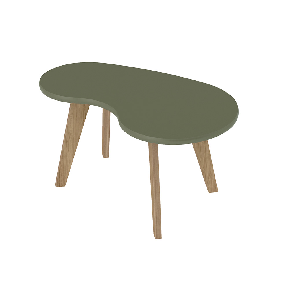Mesa de Centro Ôganica Lina Menta e Marrom