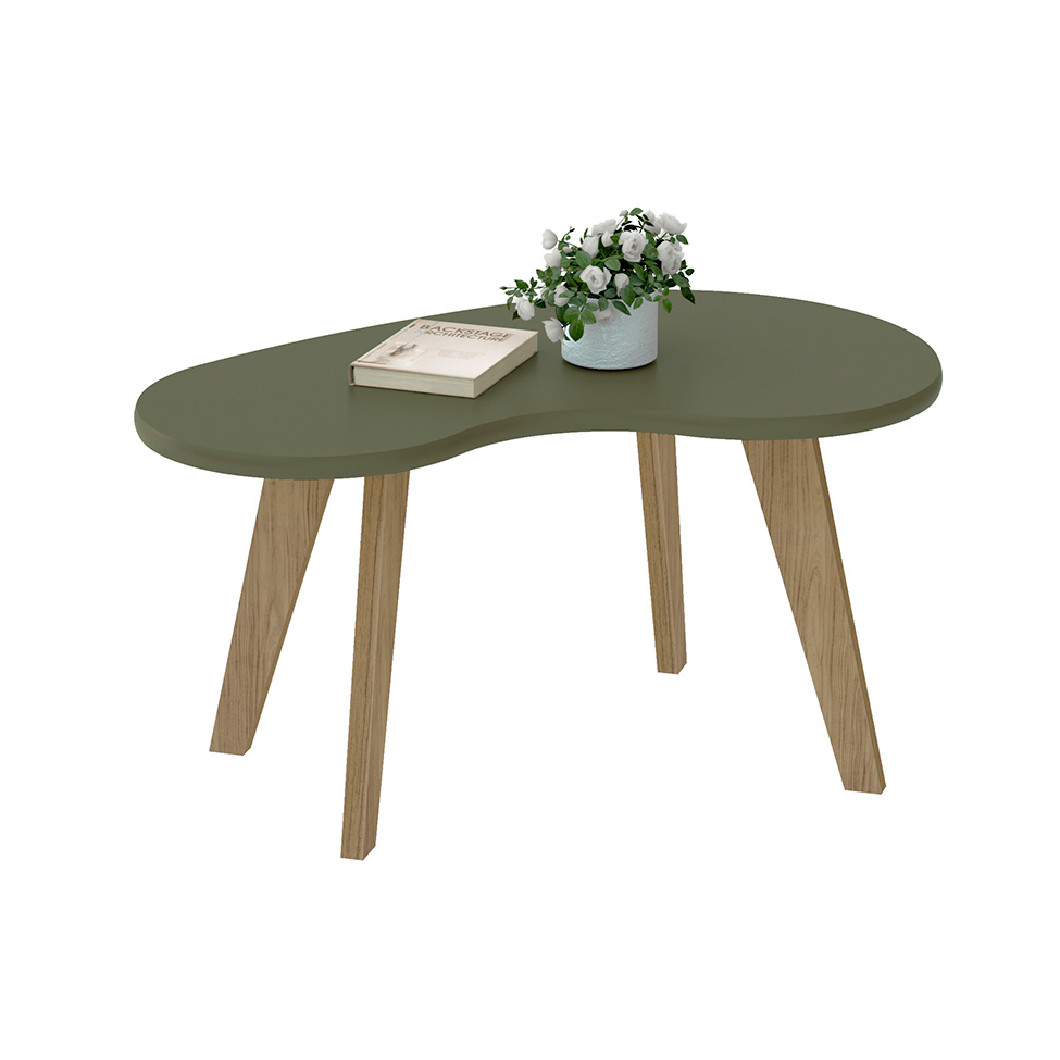 Mesa de Centro Ôganica Lina Menta e Marrom