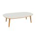 Mesa de Centro Ôrganica Rivor 100% MDF Off White e Freijó