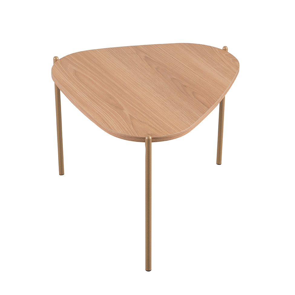 Mesa de Centro Complementos Orgânica Hanover e Dourada 59 cm