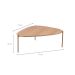 Mesa de Centro Complementos Orgânica Hanover e Dourada 77 cm
