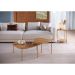Mesa de Centro Complementos Orgânica Hanover e Dourada 77 cm