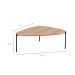 Mesa de Centro Complementos Orgânica Hanover e Preta 77 cm