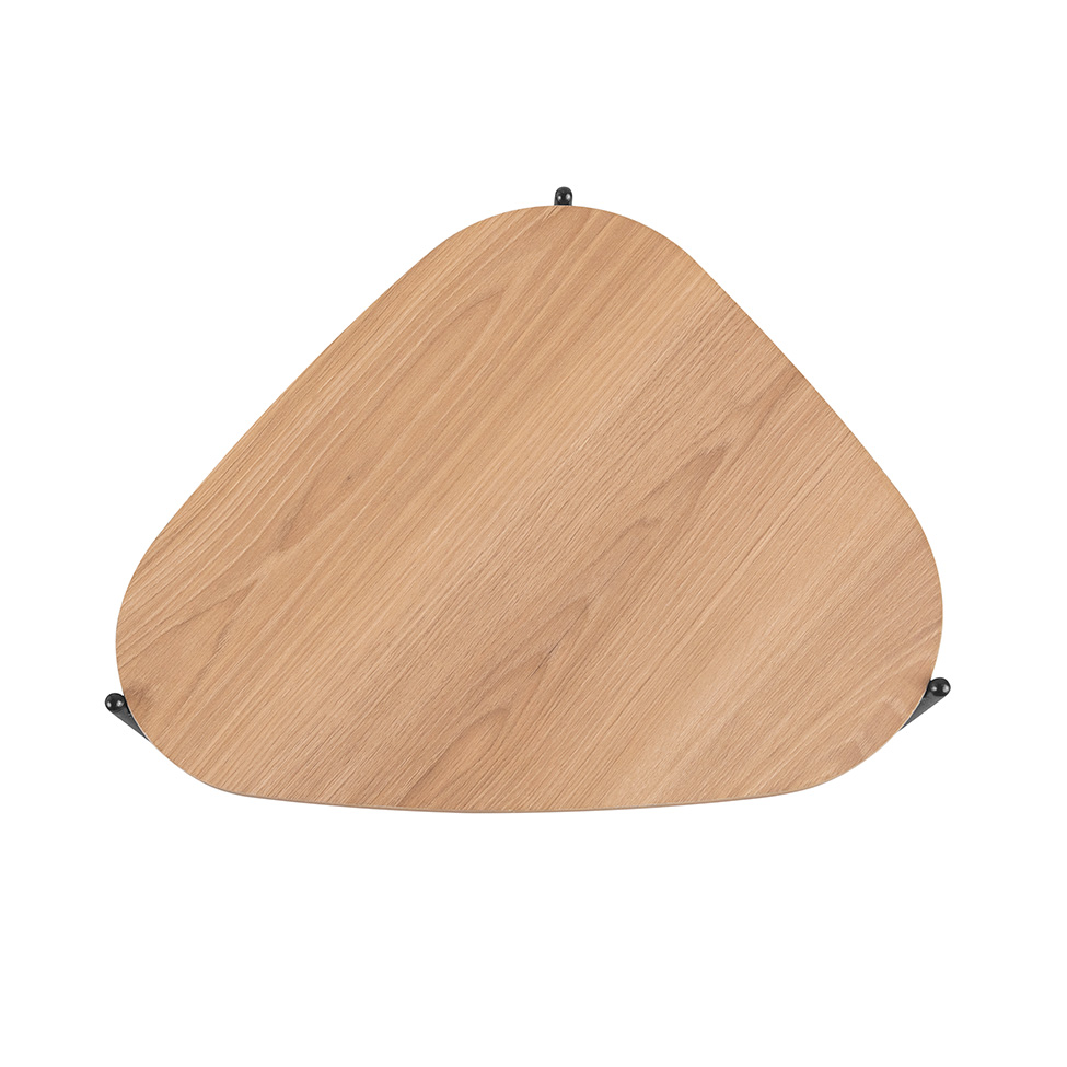 Mesa de Centro Complementos Orgânica Hanover e Preta 77 cm
