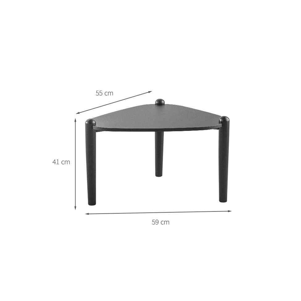 Mesa de Centro Complementos Orgânica Nero 55 cm