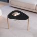 Mesa de Centro Complementos Orgânica Nero e Dourada 59 cm