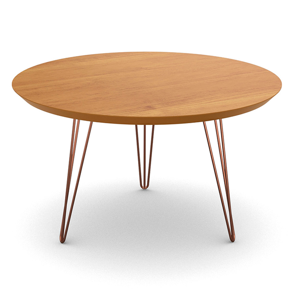 Mesa de Centro Evolution Cinamomo e Cobre 67 cm
