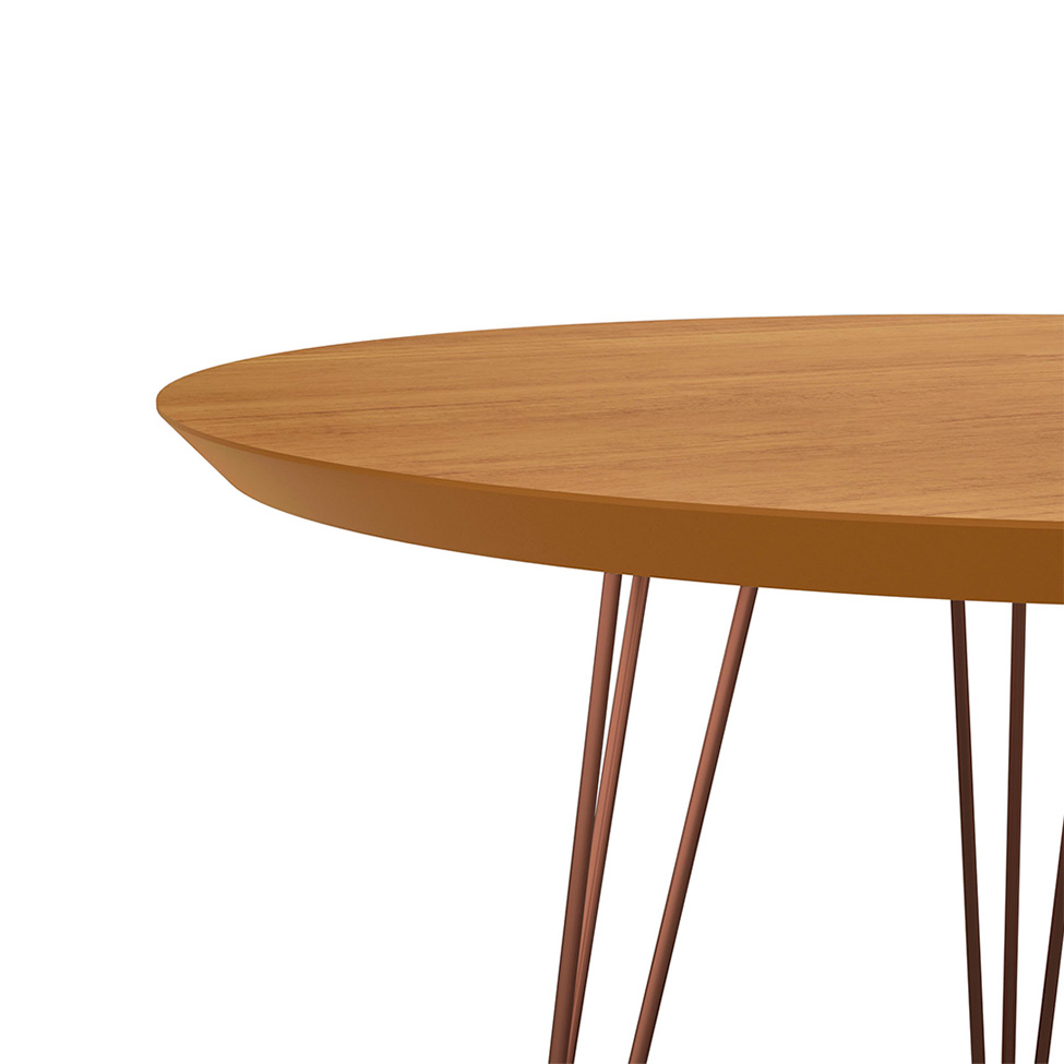 Mesa de Centro Evolution Cinamomo e Cobre 67 cm