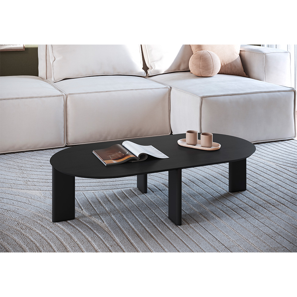 Mesa de Centro Orgânica Complementos Nero 120 cm