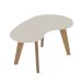 Mesa de Centro Orgânica Off White e Carvalho
