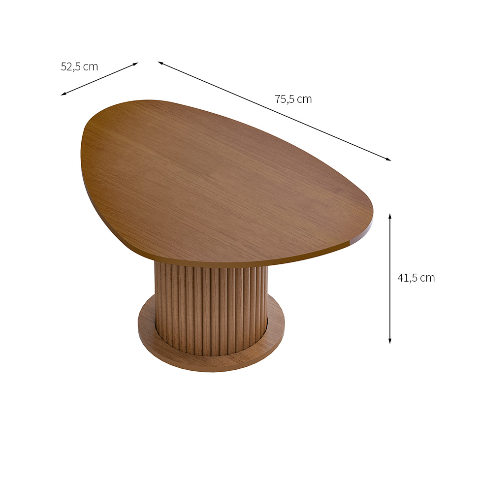 Mesa de Centro Orgânica Prime Cinamomo