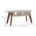 Mesa de Centro Oval Diva Off White e Cedro