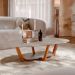 Mesa de Centro Oval Elegance Gianduia e Nature