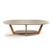 Mesa de Centro Oval Elegance Gianduia e Nature