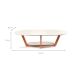 Mesa de Centro Oval Elegance Off White e Nature