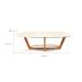 Mesa de Centro Oval Elegance Off White e Nature