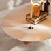 Mesa de Centro Oval Elegance Off White e Nature