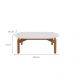 Mesa de Centro Oval Lizz Branco e Cedro