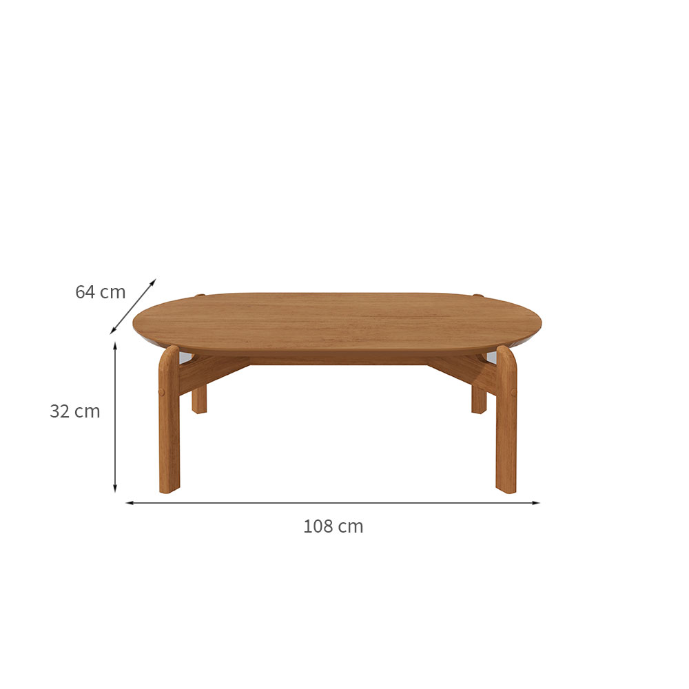 Mesa de Centro Oval Lizz Cedro