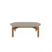 Mesa de Centro Oval Lizz Off White e Cedro