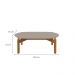 Mesa de Centro Oval Lizz Off White e Cedro