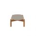 Mesa de Centro Oval Lizz Off White e Cedro