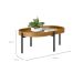 Mesa de Centro Oval Mônaco Flex Nature e Tauari