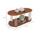 Mesa de Centro Oval Mundi Cedro e Off White