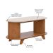 Mesa de Centro Oval Vivaldi Cinamomo e Off White